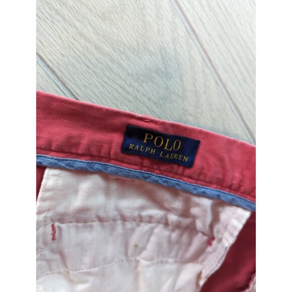Ralph Lauren Polo Shorts Mens 42 Red Classic Stretch Fit Chino Golf Casual 9" - Picture 3 of 8